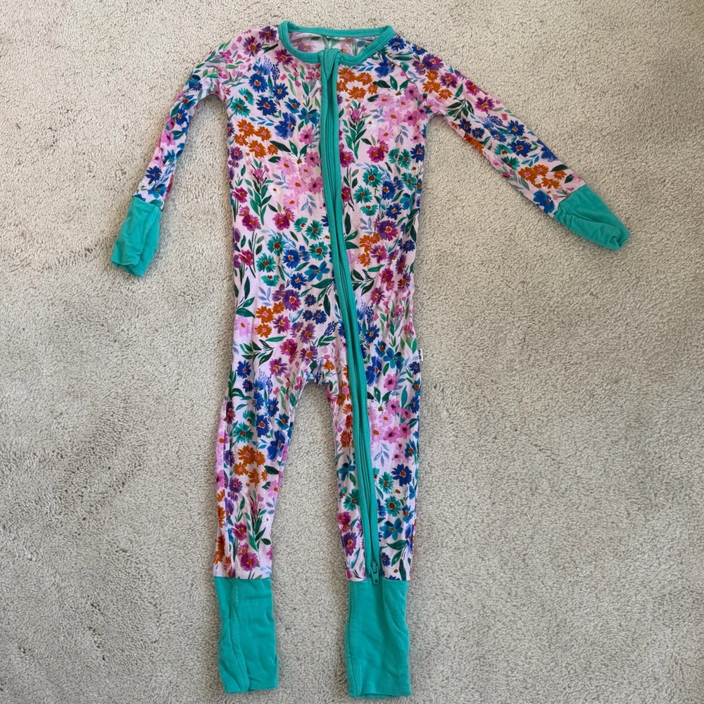Little Sleepies Floral Sweet Pea Zippie